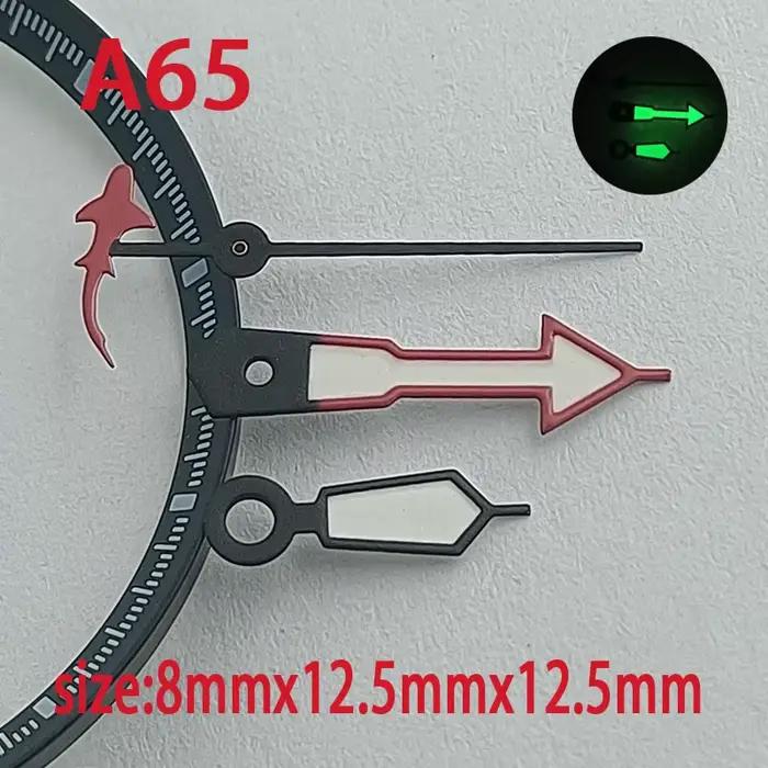 Aiguilles de montre pour homme NH35, aiguilles en forme de petit poisson avec mouvement mécanique au