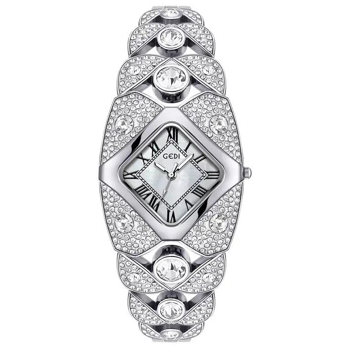 Montre pour femmes GEDI, luxe léger, diamants incrustés, bracelet haut de gamme, étanche, rétro, mod