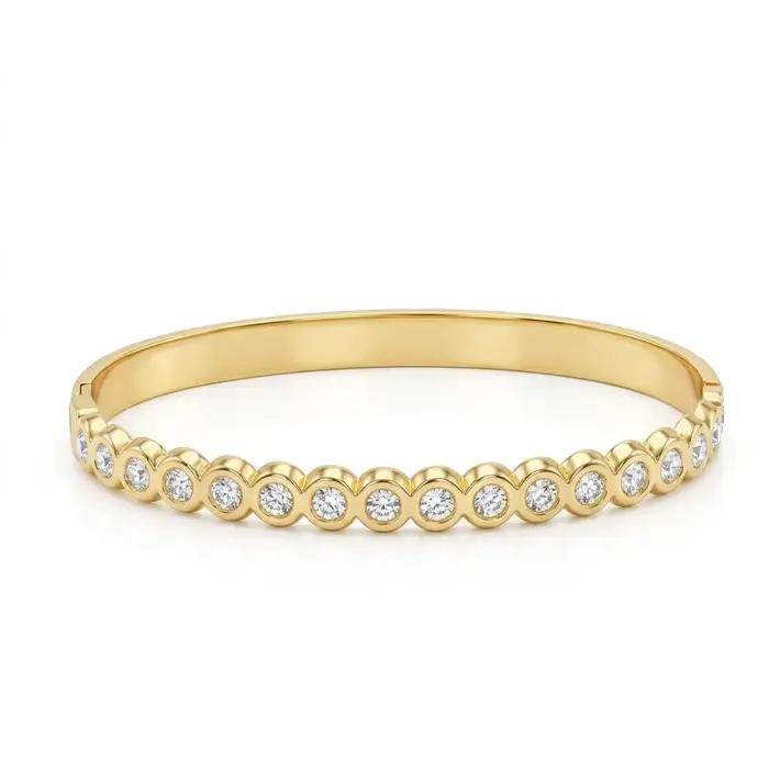 Nouveau bracelet original de designer contemporain en zircon, bijou de déclaration de luxe géométriq