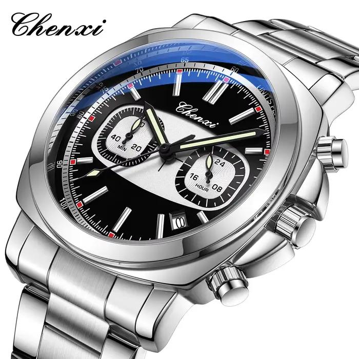 Montres CHENXI, mode décontractée, multifonctionnelles, lumineuses, avec calendrier, étanches, brace