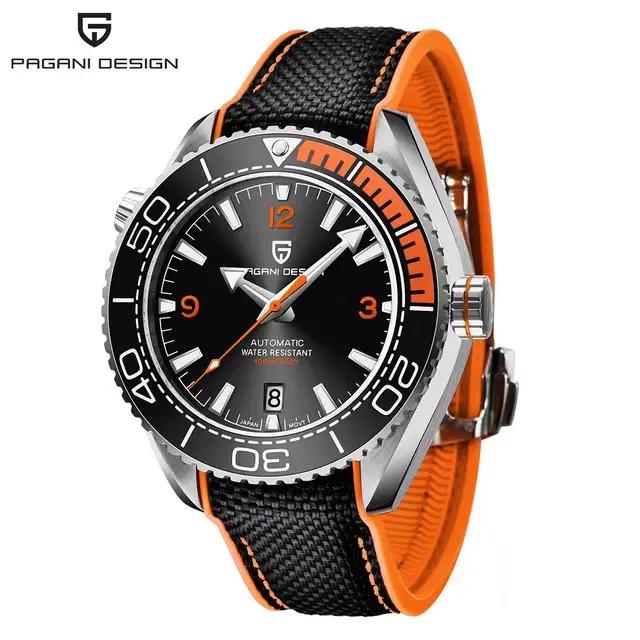 Montre mécanique Pagani Design pour homme, mouvement NH35, saphir de luxe, acier inoxydable, étanche