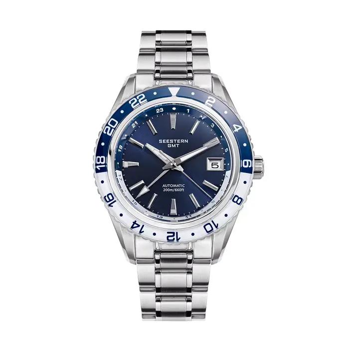 SEESTERN GMT plongeur hommes montre Grand NH34 mouvement Panda automatique mécanique 200M étanche lu