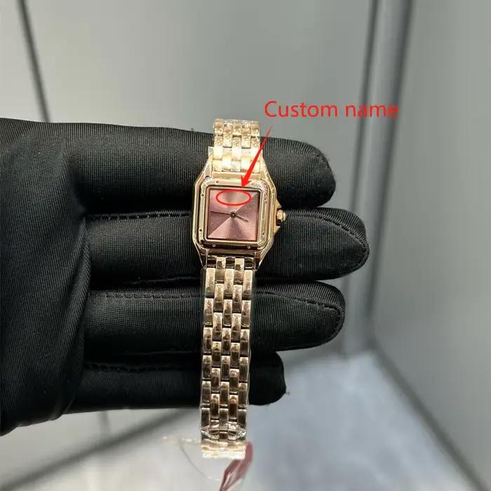 Montres pour femmes de haute qualité personnalisées 1:1, étanches, de marque de luxe, en acier, mont