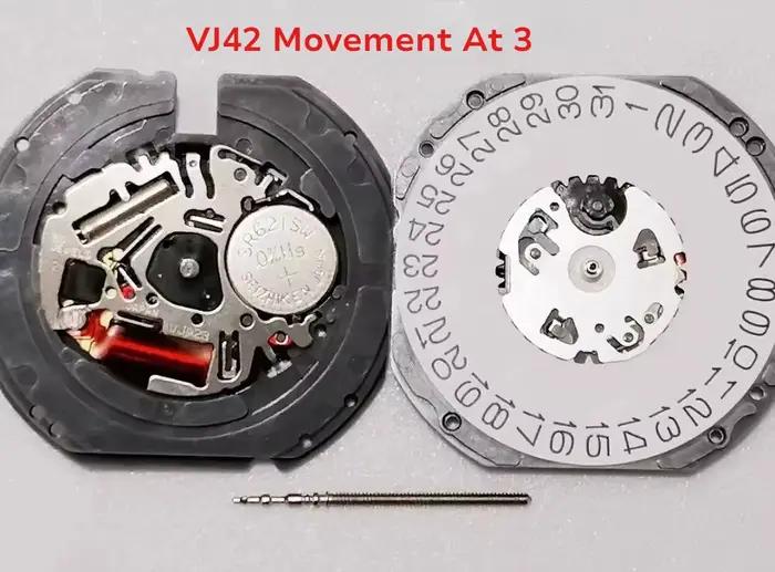 Mouvement VJ42 japonais, nouveau mouvement à quartz VJ42B, 3 aiguilles, date à 3/6 heures, accessoir