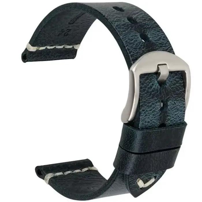 Bracelet de montre fait main de haute qualité pour Panerai Seiko Hamilton, bracelet en cuir véritabl