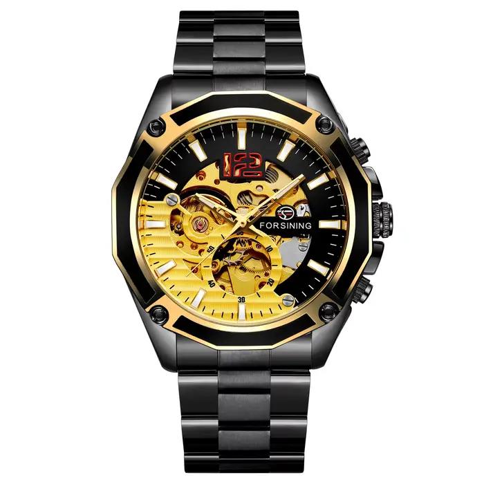 Forsining – montre mécanique automatique classique et décontractée pour hommes, cadran à mouvement s