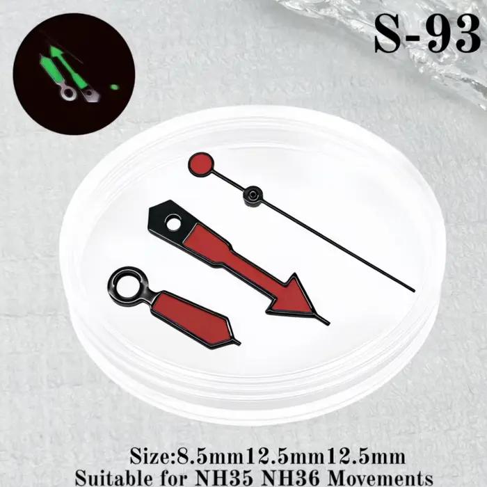 Aiguilles de montre de plongée luminescentes vertes, accessoires pour la modification des aiguilles 