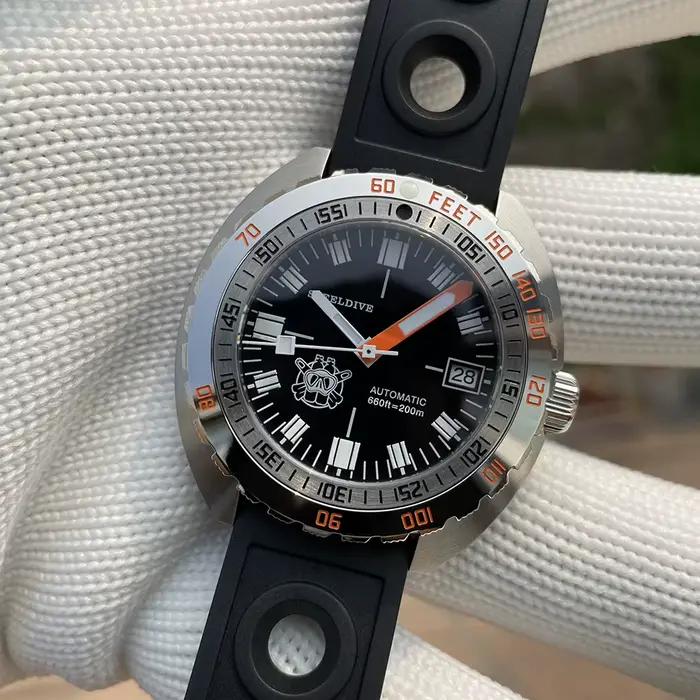 Montre de plongée de marque STEELDIVE pour hommes, NH35, automatique, mécanique, verre saphir, fonct