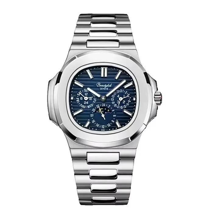 Montres automatiques Rinifa pour hommes, mécaniques, Nautilus, saphir, phase de lune, multifonctions