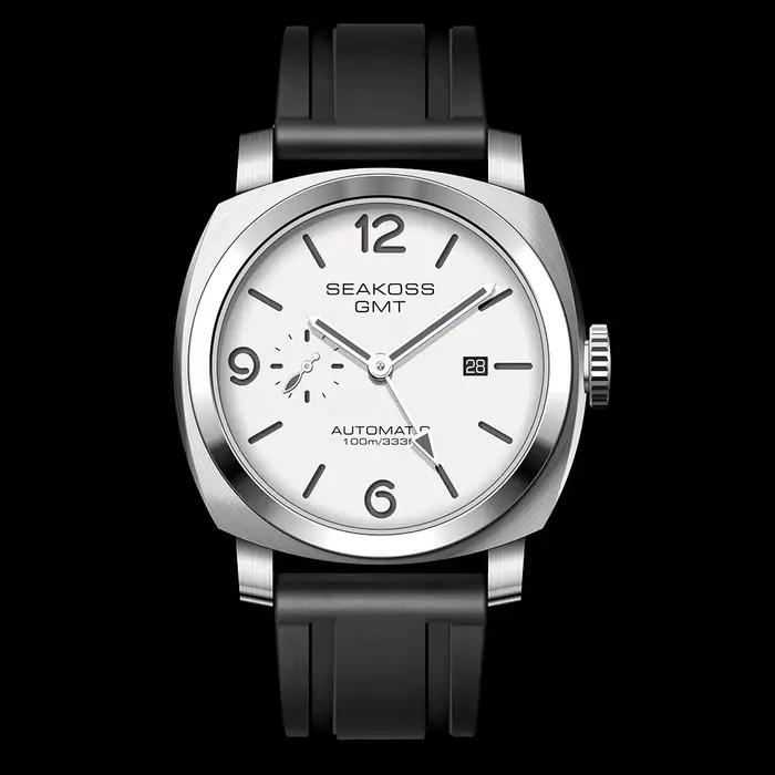SEAKOSS – montre de plongée GMT pour hommes, 45mm, automatique, mécanique, mouvement Seagull ST2557,