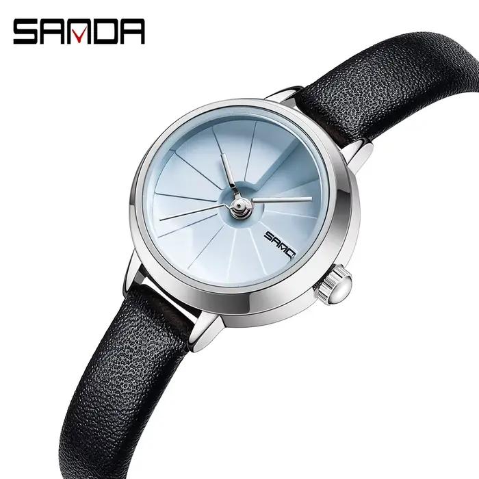 SANDA nouveau 1113 montre à Quartz pour femme personnalisé et créatif Compact et polyvalent étanche 