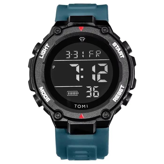 TOMI montre numérique tactique militaire vert noir 4 boutons Modes de Sport antichoc étanche randonn