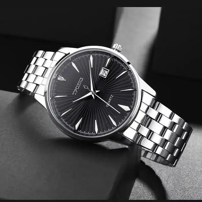 Cocktail hommes montres marque de luxe mode affaires montre à Quartz hommes sport entièrement en aci