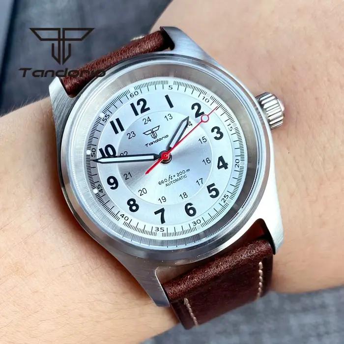 Tandorio 36mm mode 20BAR montre pilote de plongée automatique pour hommes dames NH35/PT5000/Miyota82