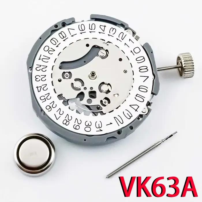 Chronographe à Quartz existent de Haute Précision, avec Trois Pointeurs, Mouvement TMI VK63 de 24 He
