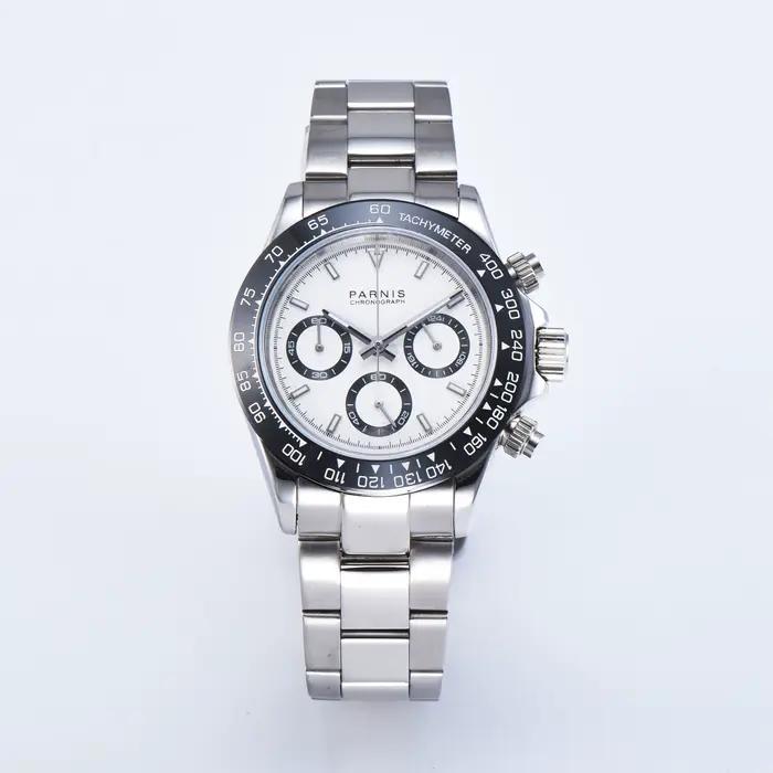 Montre pour homme Fashion Parnis, cadran de 39 mm, chronographe à quartz, marque haut de gamme, luxe