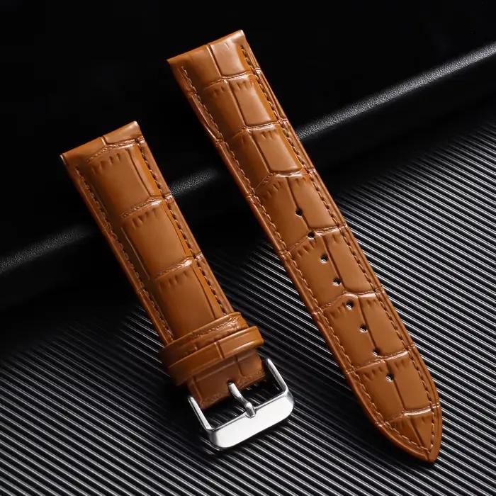 Bracelet de montre en cuir véritable, 12/13/14/16/18/19/20/21/22/23/24mm, pour Seiko Business, noir,