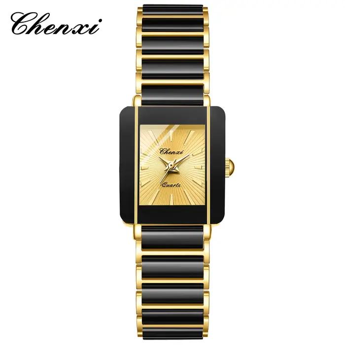 Montres de luxe pour couple CHENXI, marque haut de gamme, montres-bracelets à quartz pour homme et f