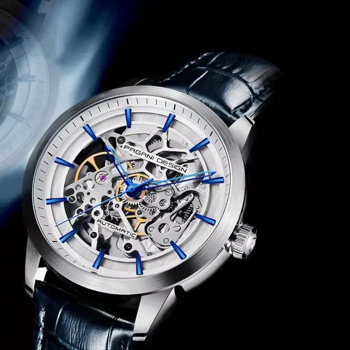 PAGANI DESIGN 2026 Nouvelle Montre Mécanique Squelette pour Homme, Montre Automatique de Luxe Haut d