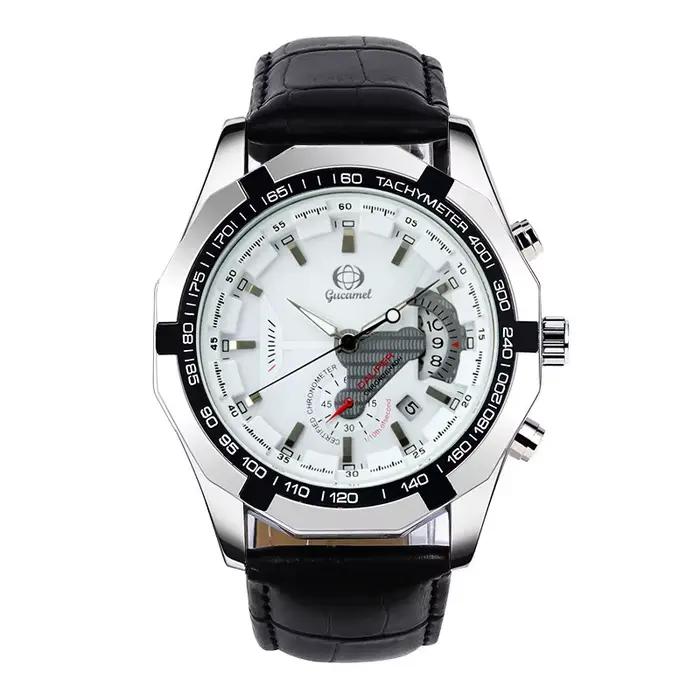 GUTUO * montre mécanique automatique pour hommes squelette boîtier Transparent calendrier d'affaires