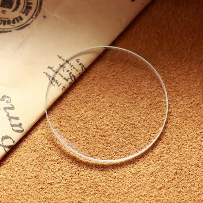 Verre de montre rond trempé plat, épaisseur 1.5mm de diamètre 28-38mm, lentille de remplacement pour