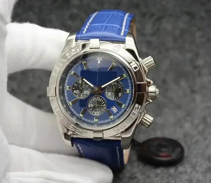 Montres chronographes à quartz pour hommes, modernes, sophistiquées et actualisées, en acier inoxyda