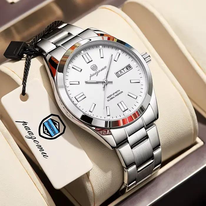 Montre automatique de luxe PAAZOMU 2026, étanche 10 bars, en acier inoxydable, pour homme, montre à 