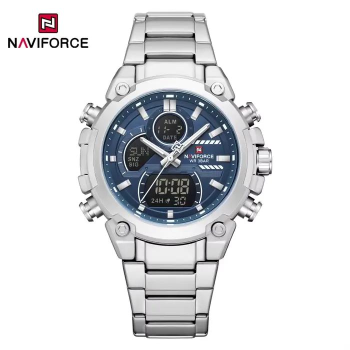 NAVIFORCE – montre-bracelet multifonction pour hommes, avec double affichage, chronographe, étanche,