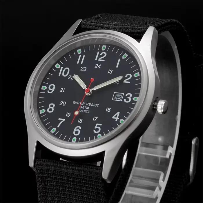 Montre Homme garçons marque montres pas cher hommes mode décontracté bracelet en Nylon sport militai