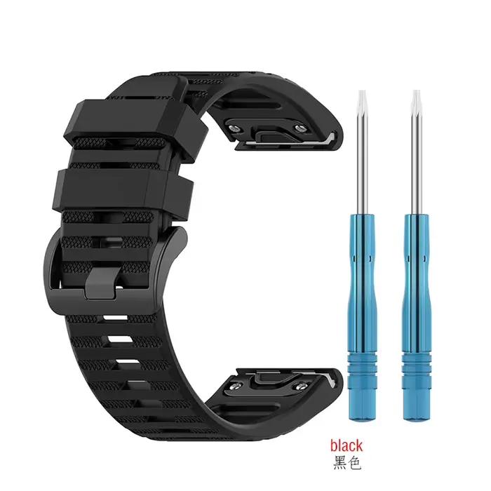 Bracelet QuickFit 22mm 26mm pour Garmin Epix Gen 2 Bracelet en Silicone pour Garmin Fenix 7 7X 5Plus