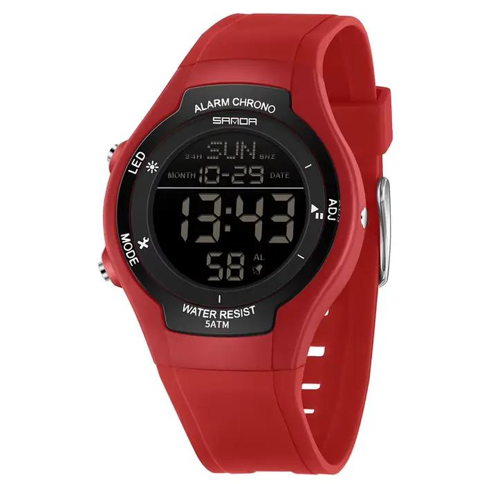 Montre numérique de marque haut de gamme SANDA, montre de sport pour homme, étanche, montre électron