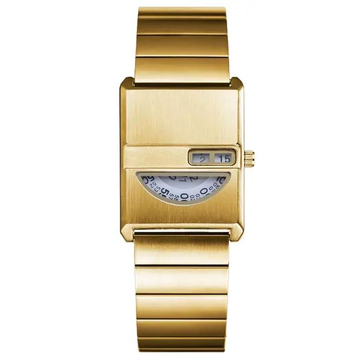 Montre de sport carrée pour homme, bracelet en acier inoxydable argenté, marque de luxe, neuve, mont