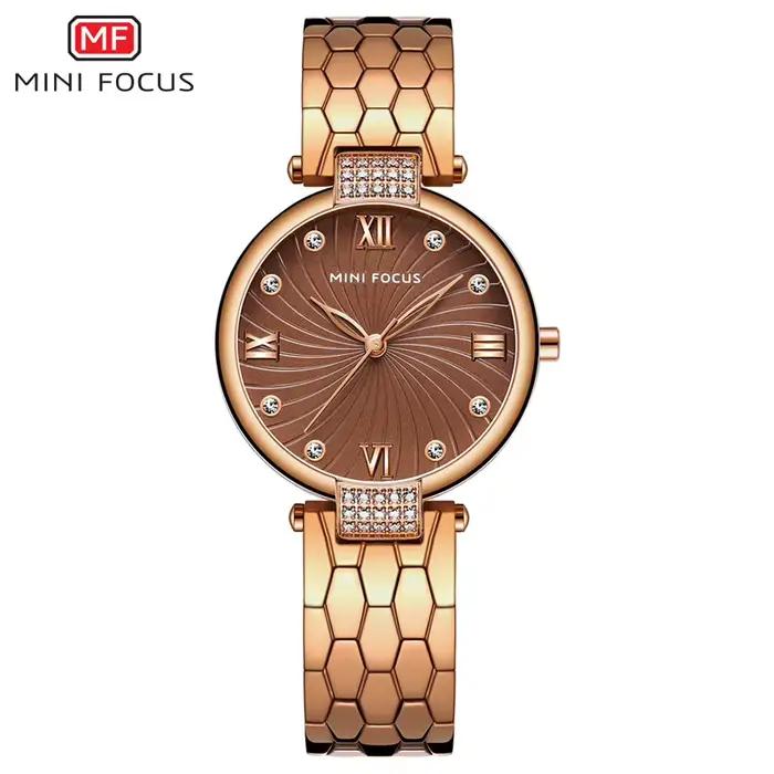 Nouvelle montre pour femme au design élégant, en acier inoxydable, étanche, avec date automatique, m