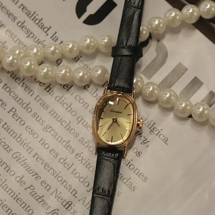 Vintage femmes montre bracelet en cuir ceinture dames montre adapté aux cadeaux femmes montre décont