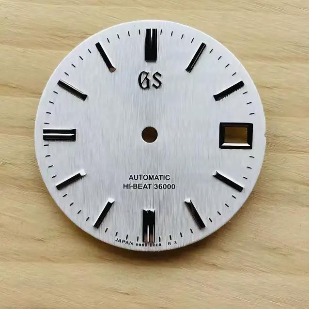 Cadran de montre mécanique 28,5 mm, cadran NH35, cadran NH36, cadran GS, modèle surface, sans cadran