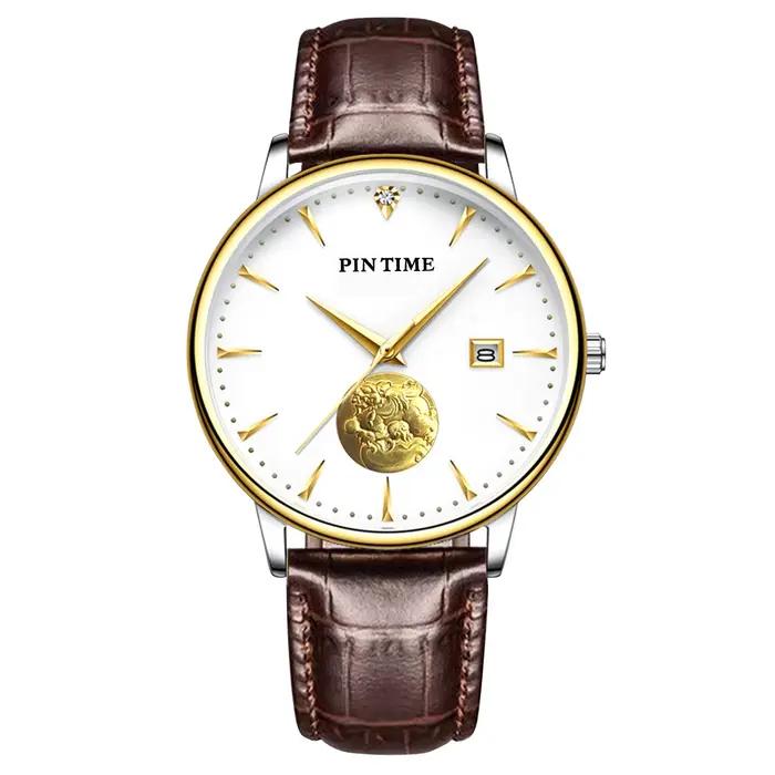 Soldes Exceptionnelles : Montre Mécanique Automatique de Luxe pour Homme avec Bracelet en Cuir Vérit