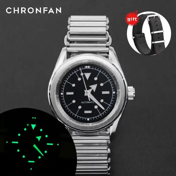 CHRONFAN – montre automatique Black Samurai pour hommes, mouvement NH35, étanche à 200M, cristal sap