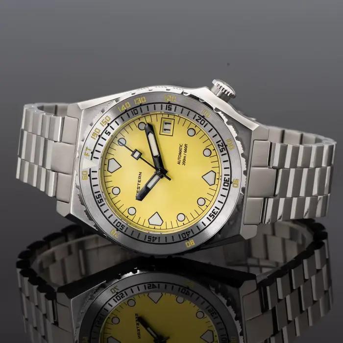 SEESTERN montre de homme plongeur automatique mécanique montres NH35 lumineux céramique saphir crist