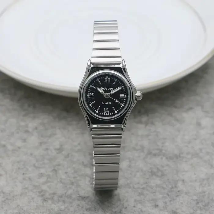 Montre en or vert émeraude, pointeur de chiffres romains, bracelet réglable en acier inoxydable, mon