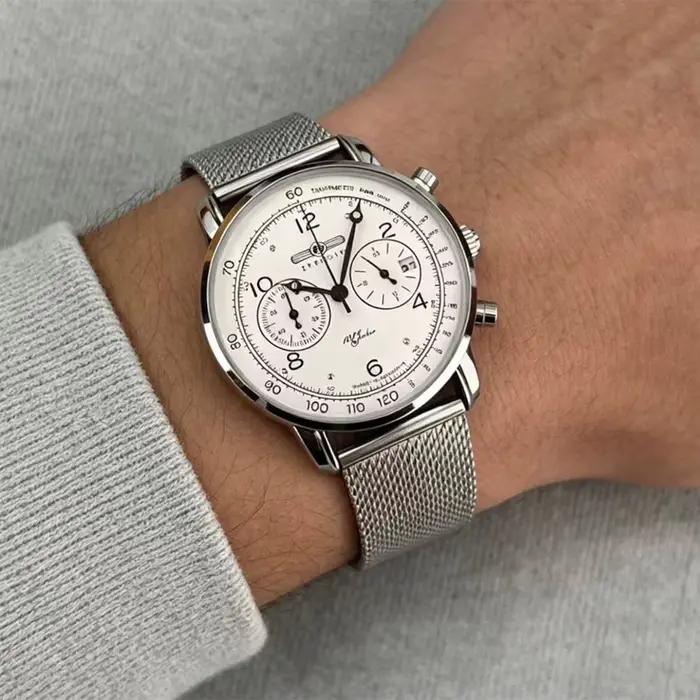 Montre pour homme Business Casual, montre à quartz classique rétro de luxe, Zeppelin Airship, date a