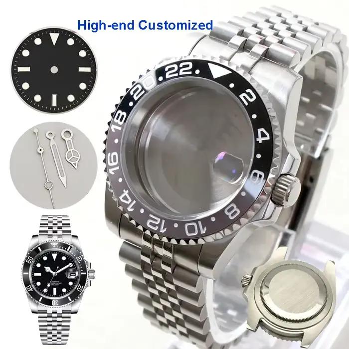 Montre pour homme en acier inoxydable 904L, montre mécanique automatique complète personnalisée haut