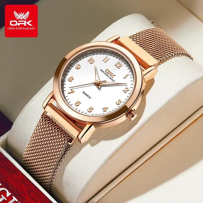 OPK 8115 montres pour femmes Simple mode montre-bracelet originale pour femme bracelet en maille d'a