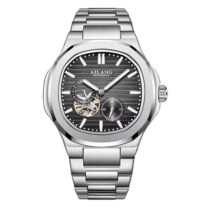 AILANG PROMOTION Montre Homme Mécanique Automatique Squelette Étanche en Acier Inoxydable pour Affai