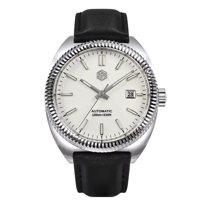 San Martin – montre automatique pour hommes, 40MM, montre-bracelet mécanique, miroir saphir, étanche
