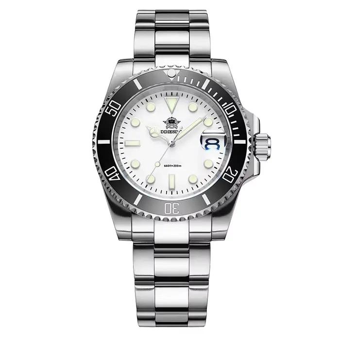 ADDIESDIVE montre pour hommes montre-bracelet à Quartz 200m étanche plongée lunette en céramique lum