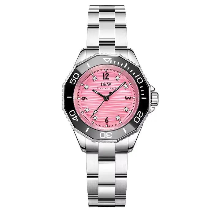 IW CARNIVAL-Montres à Quartz Suisse pour Femme, Marque de Luxe, Saphir, Shoous, Entièrement en Acier