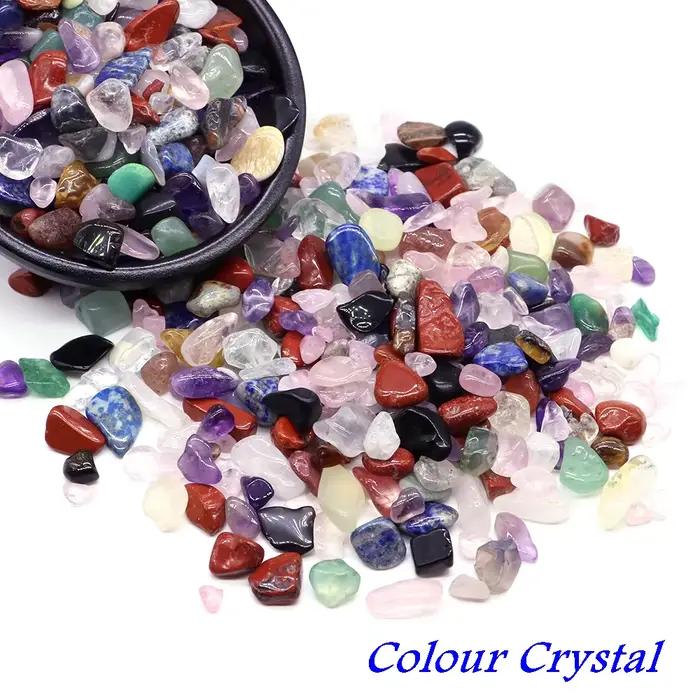 Pierres naturelles, cristaux de gravier, puce de minerai de Quartz, minéraux, Agates de guérison Rei