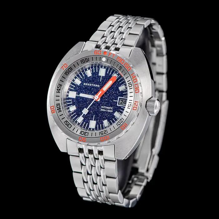 Seestrn – montres de plongée pour hommes, étanche, lumineux, Date, NH35, mouvement, automatique, méc