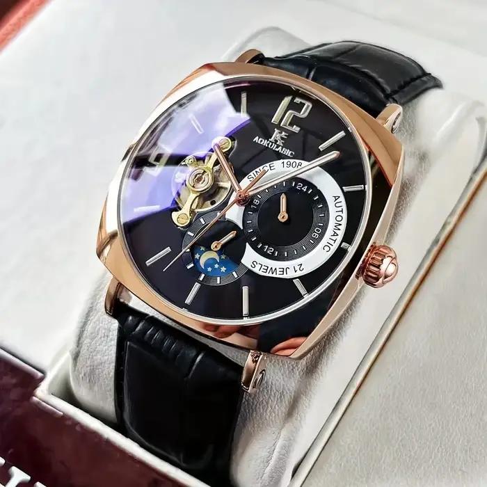 Montre mécanique pour homme tendance : une montre mécanique vintage élégante et polyvalente de grand