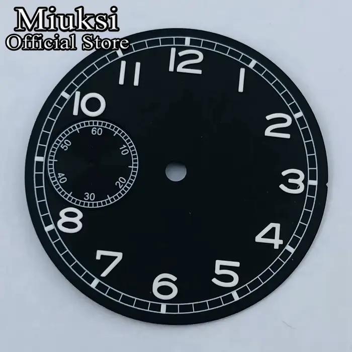 Miuksi – cadran de montre lumineux, 37mm, noir, bleu, blanc, adapté au mouvement ETA 6497 ou ST3600